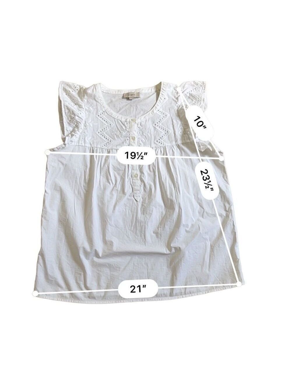 LOFT Anne Taylor white blouse size M